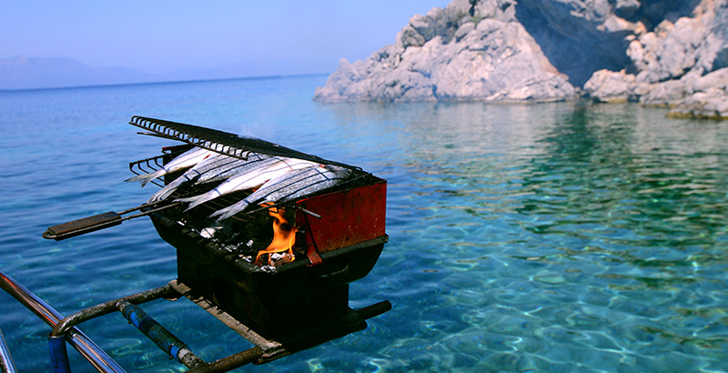 Grilling on the Boat