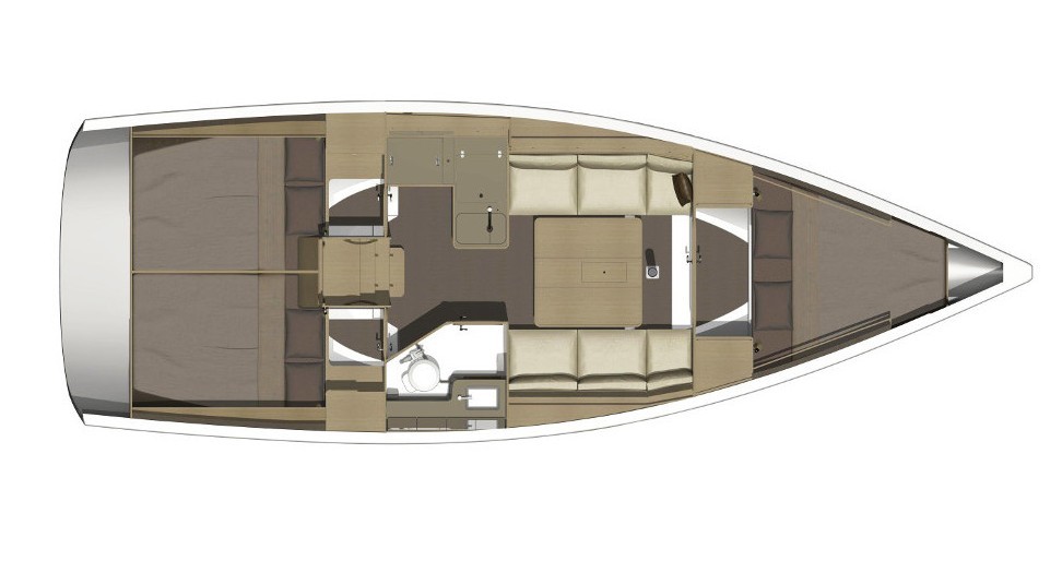 Dufour 350 GL - Layout