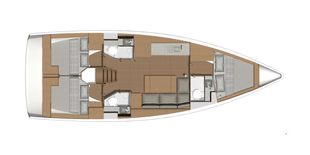 Dufour 390 GL - Layout