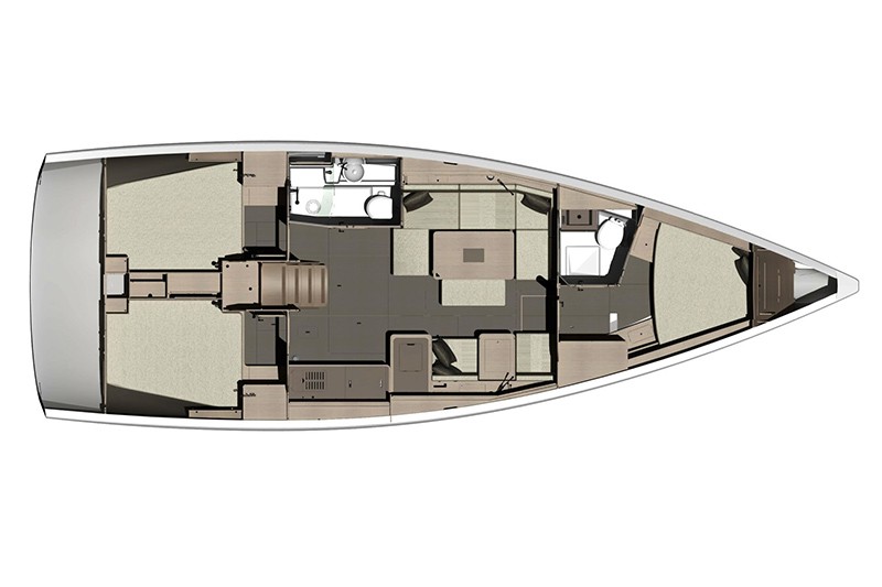 Dufour 412 GL - Layout