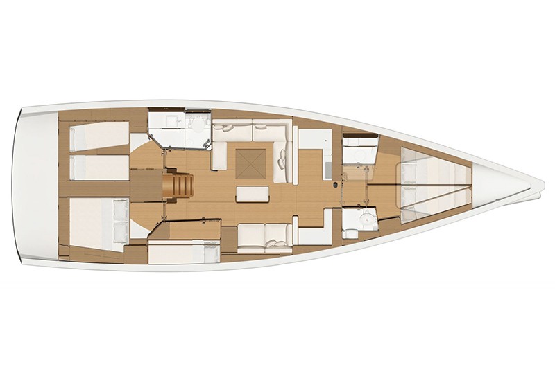 Dufour 520 GL - Layout