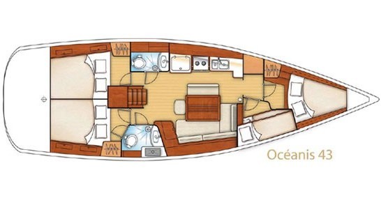 Oceanis 43 - Layout