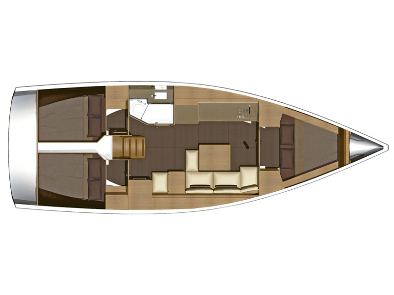 Dufour 382 GL - Layout