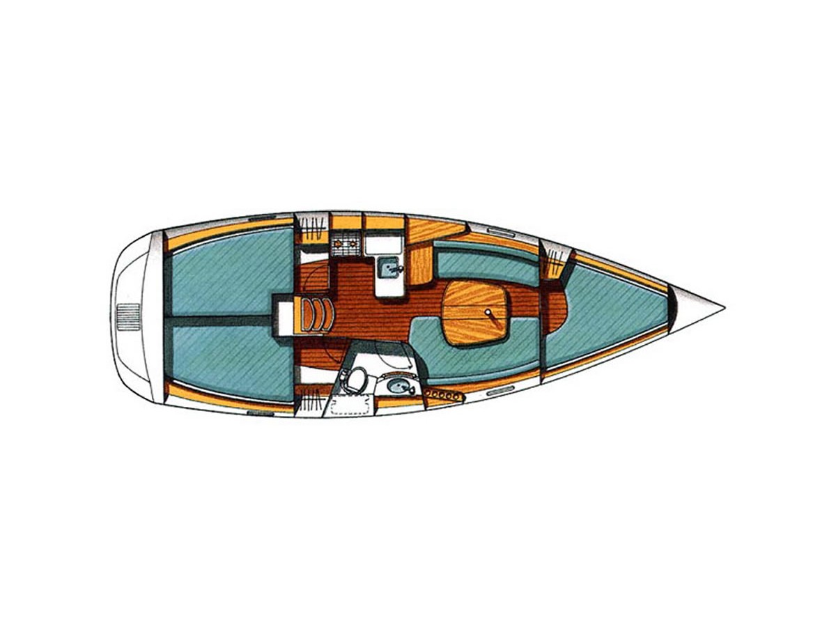 Oceanis 331 Clipper - Layout