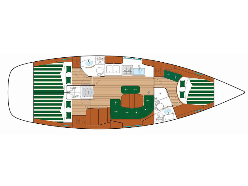 Oceanis Clipper 423 - 4 cab. - Layout
