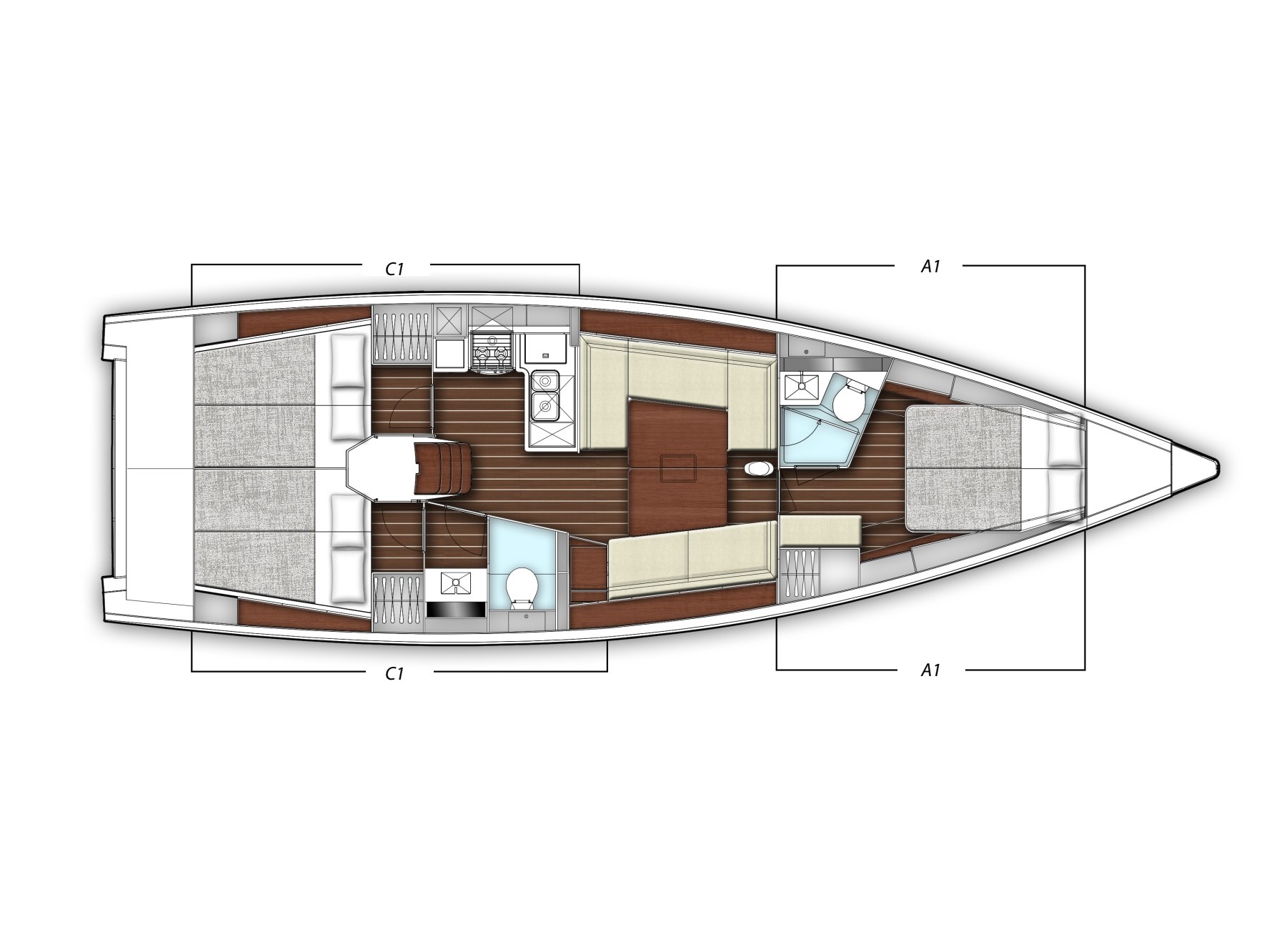 x-Yacht X4³ - Layout