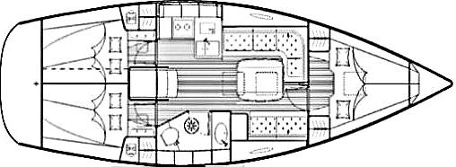 Bavaria 35 Cruiser - Layout