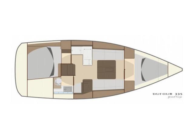 Dufour 335 GL - Layout