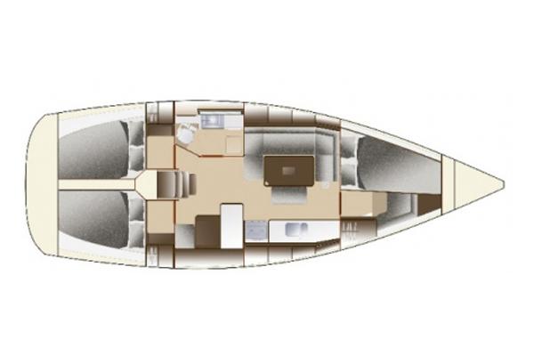 Dufour 375 GL - Layout