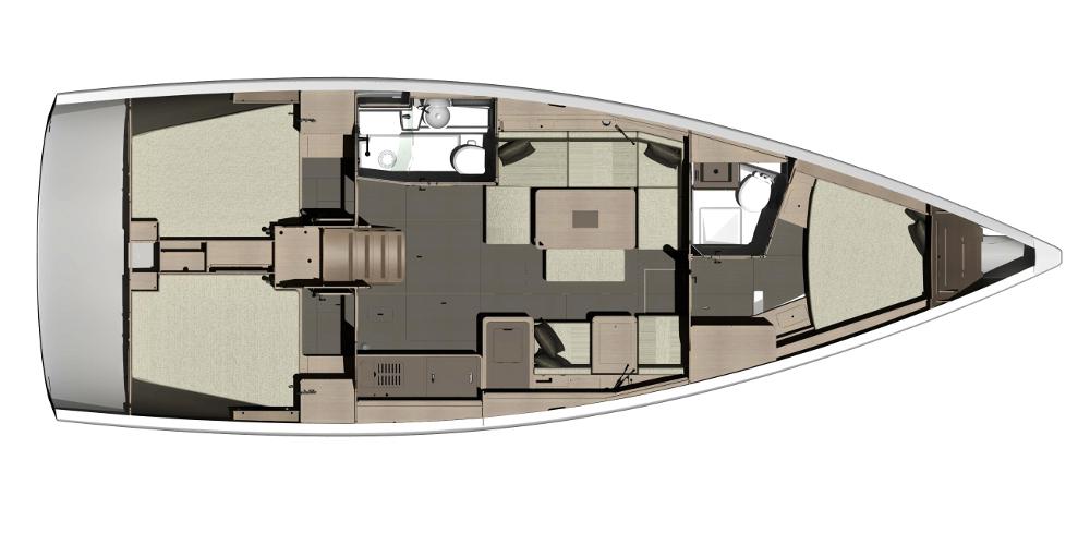 Dufour 410 GL - Layout