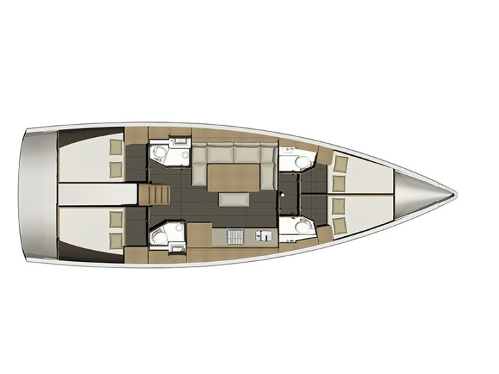 Dufour 460 GL - Layout