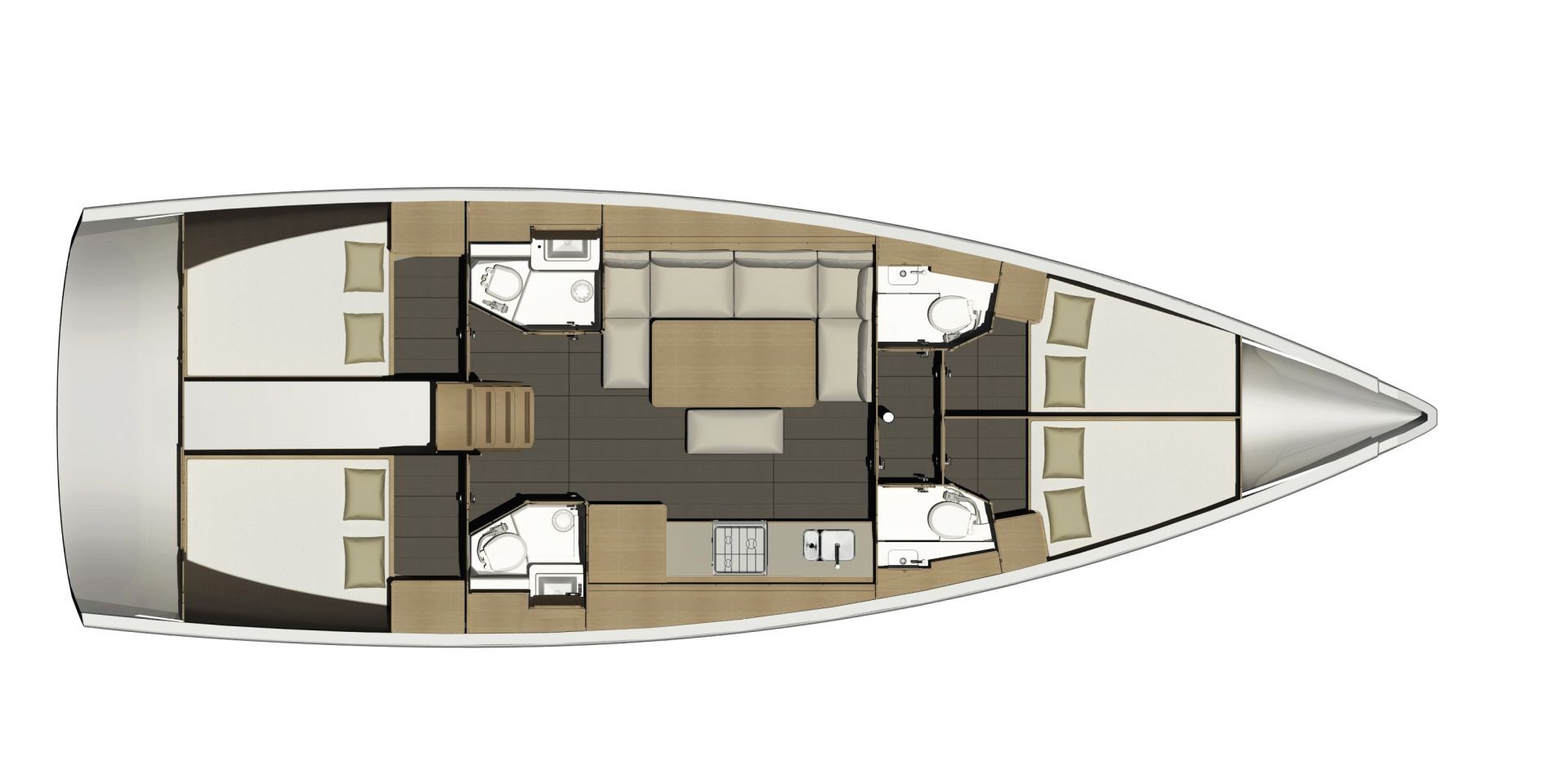 Dufour 460 GL - Layout