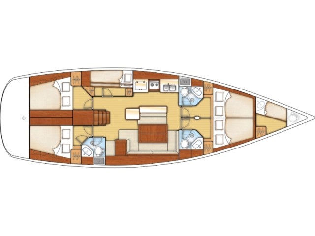 Oceanis 50 Family - 6 cab. - Layout
